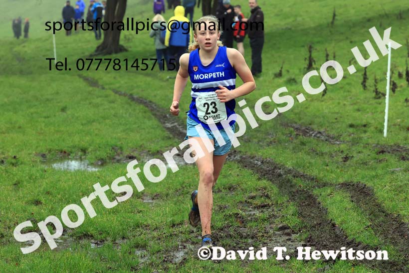 Girls under-13s 2023 NECAA Cross Country Relays, Thornley Hall Farm, Peterlee, County Durham. Photo: David T. Hewitson/Sports for All Pics